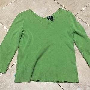 Ralph Lauren green long sleeve top